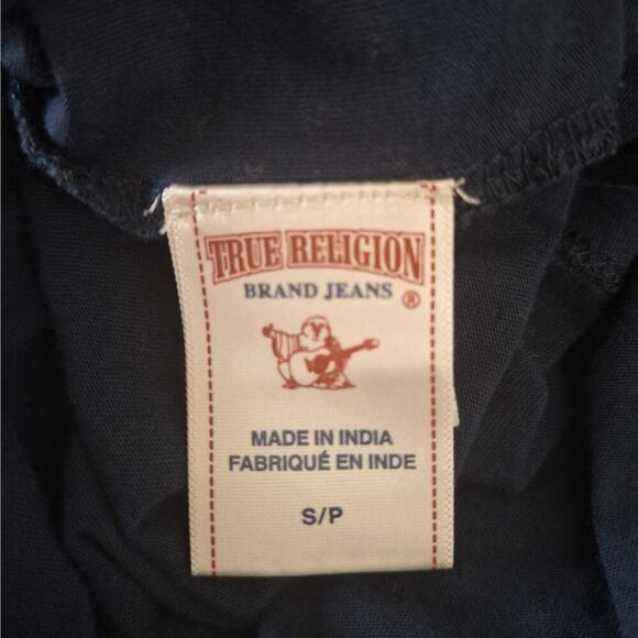 True Religion Womens Babydoll Tank Spaghetti Strap Coquette Hippie Navy Small P - Picture 9 of 13